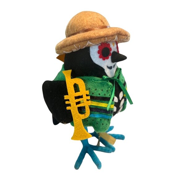 2017 Target Hyde & Eek Trompetista Day Of The Dead Bird Figurine - Picture 4 of 5